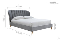 Lucia Bed - Grey or Stone