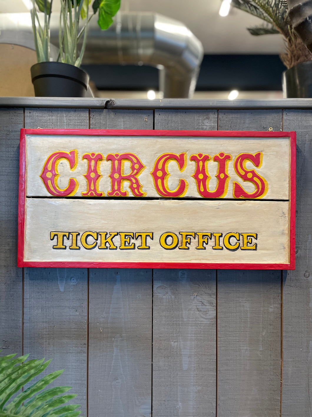 Ticket Office Sign - White 🎫