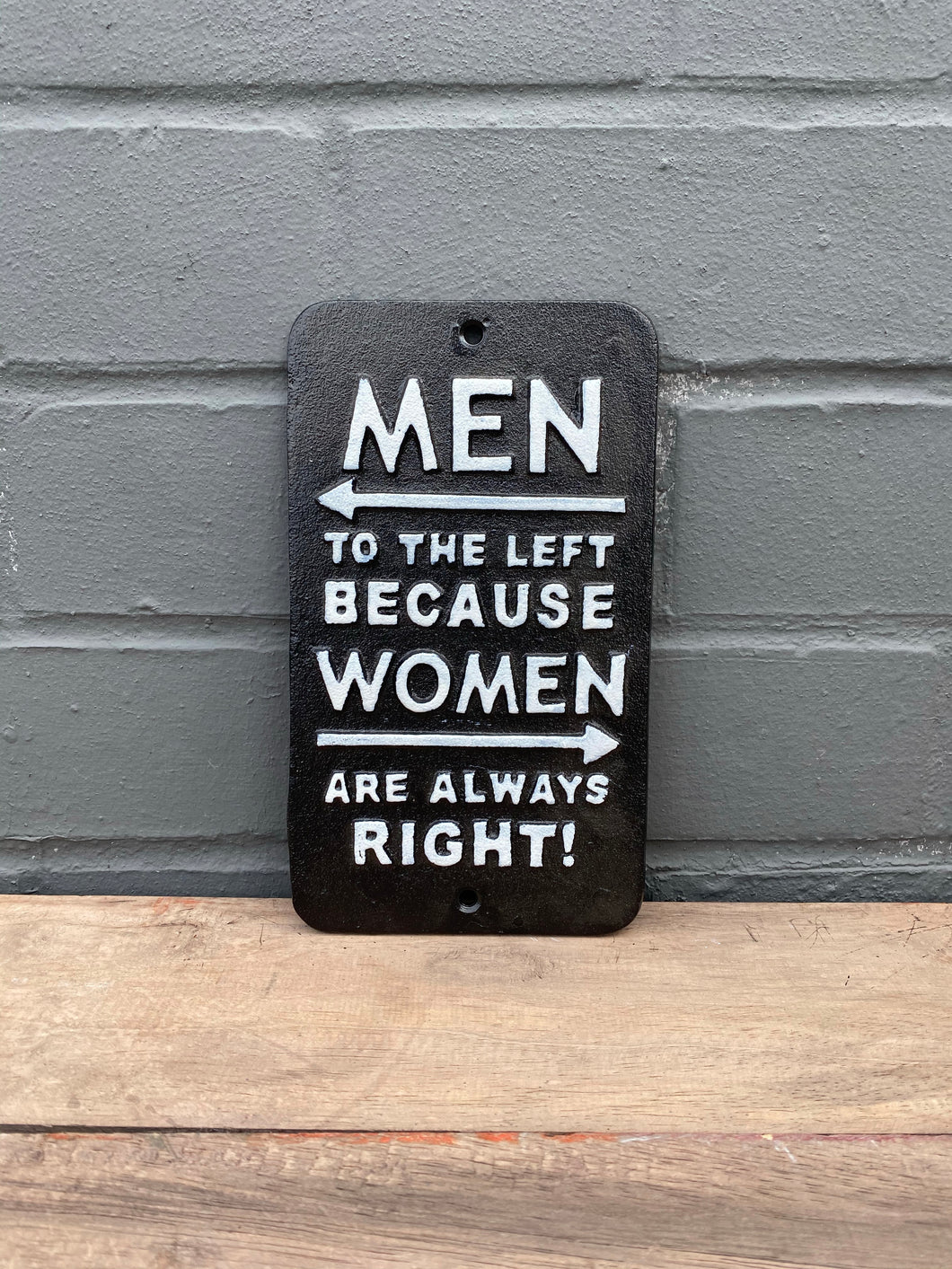 Men to the Left Plaque